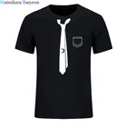 2018 летняя футболка с имитацией костюма и принтом галстука, стильные 3D высококачественные модные хлопковые футболки, Забавные футболки Ansatsu Kyoushitsu