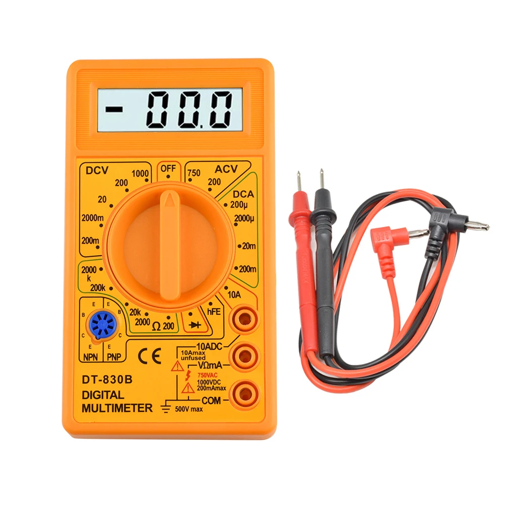 ЖК-цифровой мультиметр DT-830 AC DC напряжение диод Freguency тестер тока светящийся