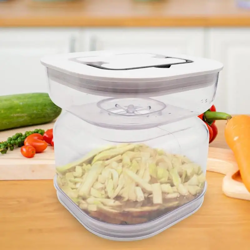 

Separation Pickle Jar With Container Sealed Jar For Pickle Home Wet/ Dry Leak-proof Pickle Storage Containers For Storing