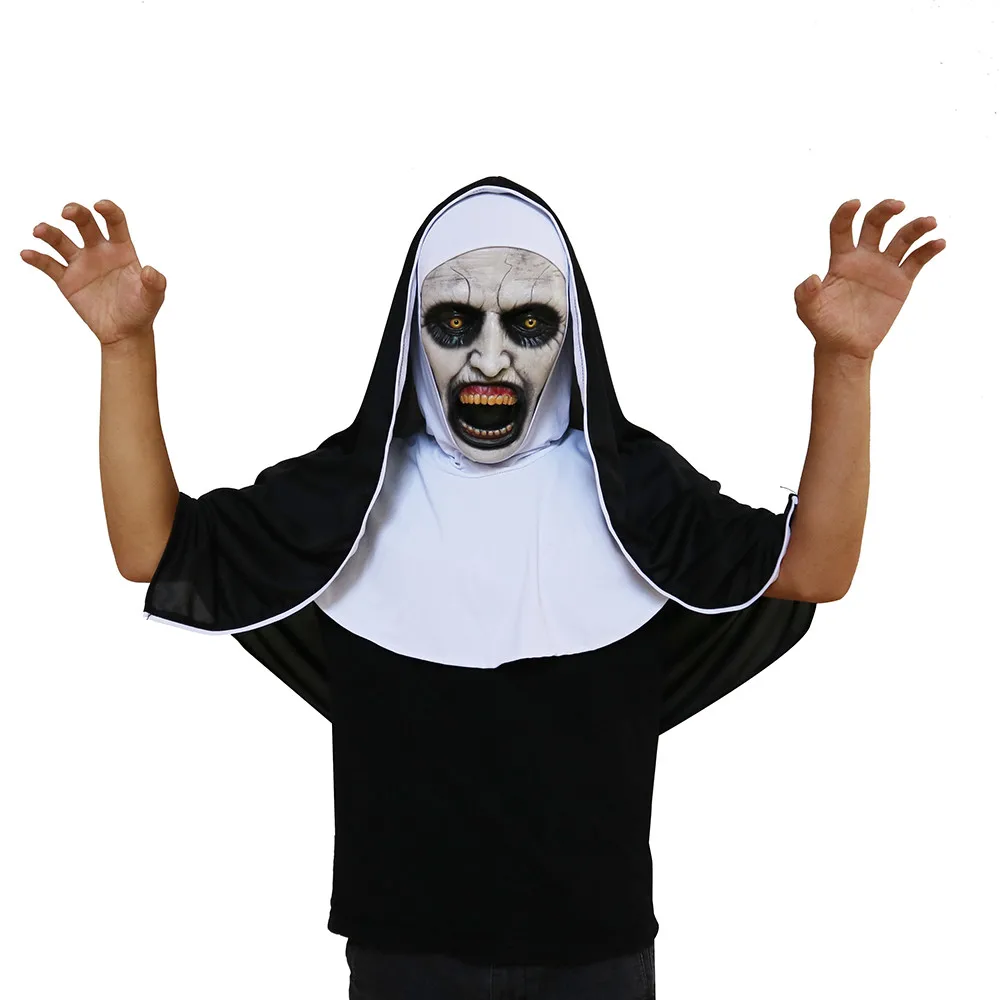 

Latex Mask Halloween Decorations Cosplay Scary Horrible Nun Mask Melting Face Costume Halloween Masquerade Prop