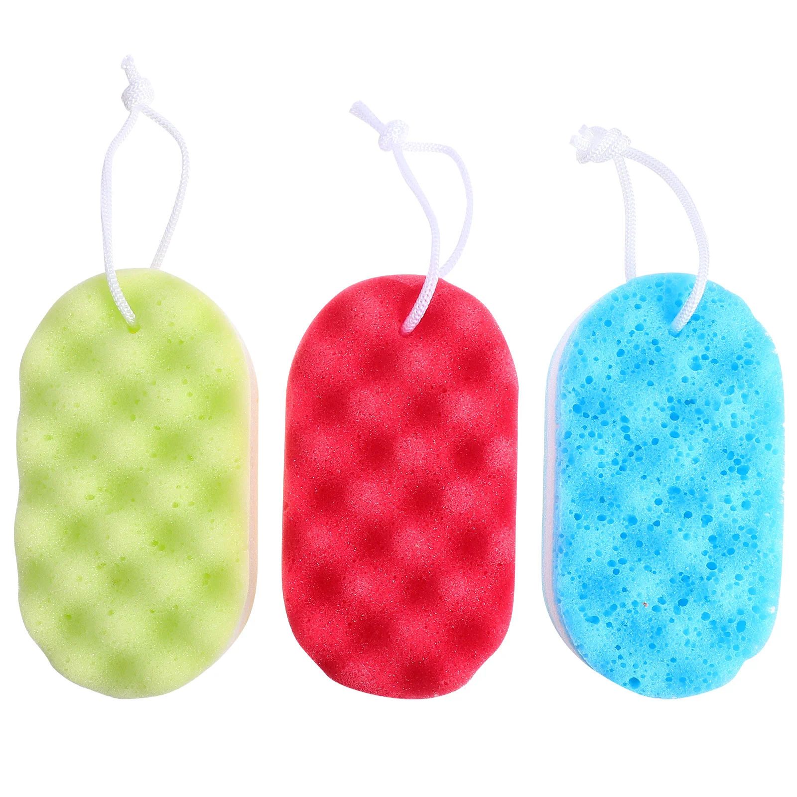 

3pcs Bath Loofahs Sponge for Body Exfoliating Body Scrubber Sponge Painless Bath Sponge Body Wash Sponge