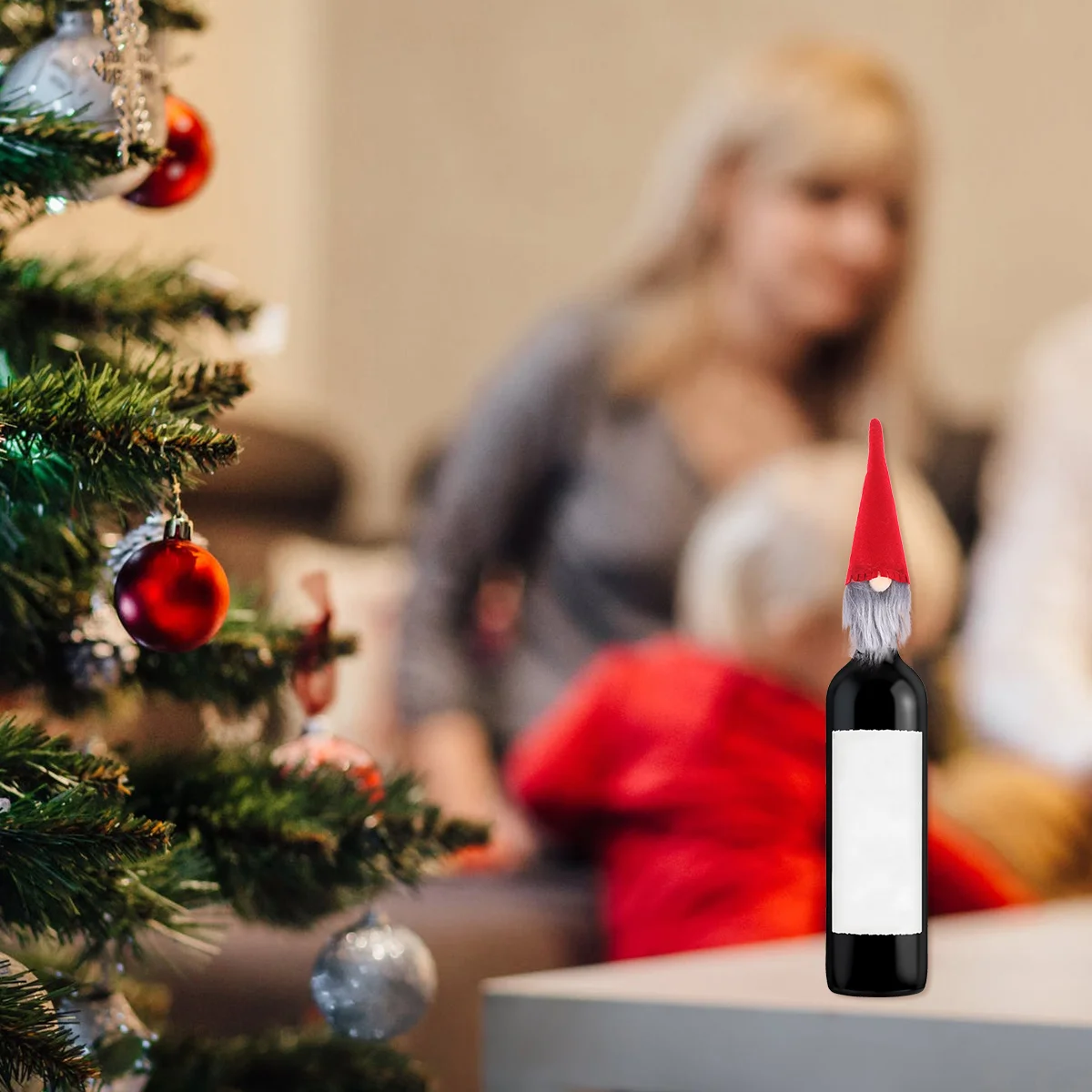 

Bottlecover Santa Gnome Covers Decoration Beer Disguise Adorable Sleeves Christmas Ornament Hatsbottles Champagne