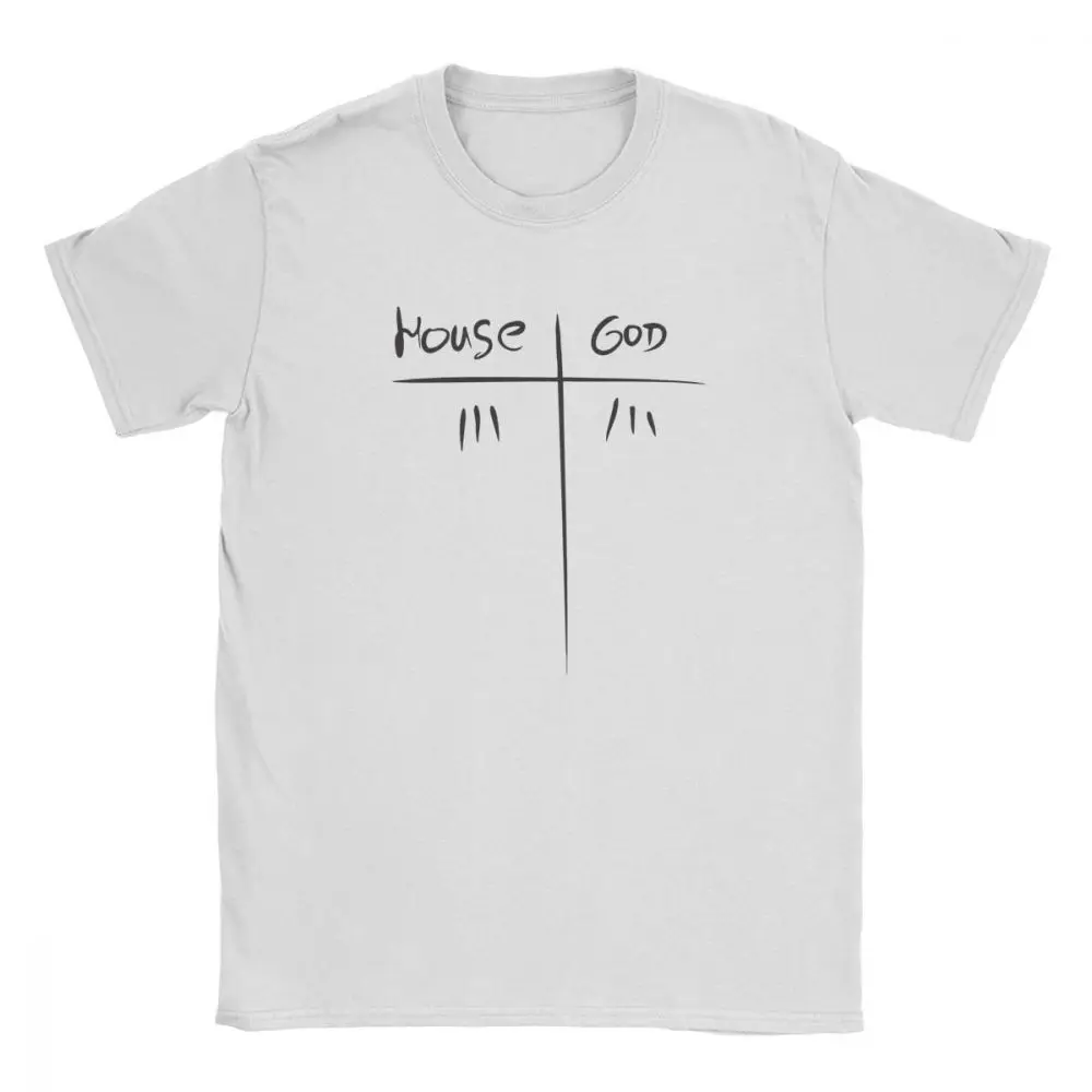 

Novelty T Shirt for Men House MD Vs God Hugh Laurie Dr House Tshirt Short Sleeve Clothes Plus Size Tee Shirt Cotton Gift T-Shirt