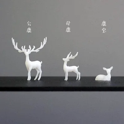 Миниатюрная статуэтка фея олень пластик