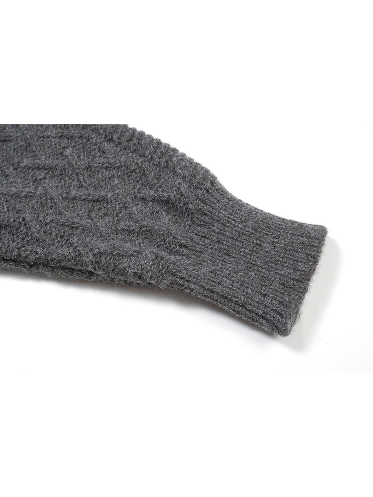 Женский вязаный свитер в Корейском стиле винтажный джемпер оверсайз с