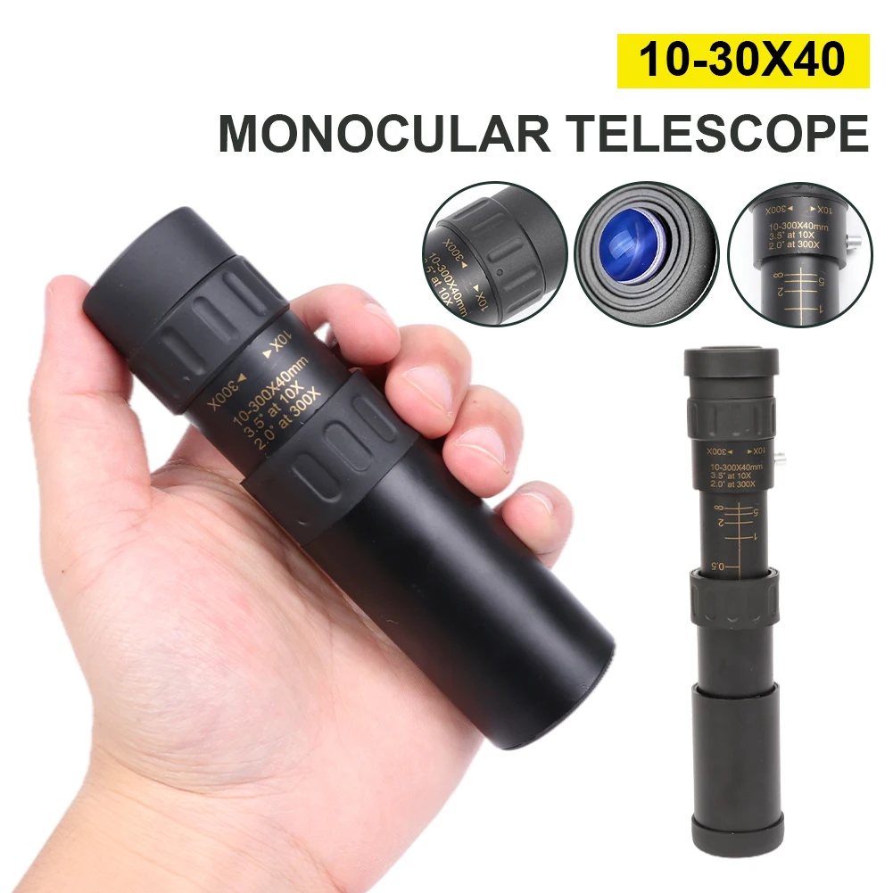 

10-300X25 High Power Monocular Telescope 3000M Hunt Binoculars Low Light Night Vision Eyepiece Powerful Monocular espionage spy