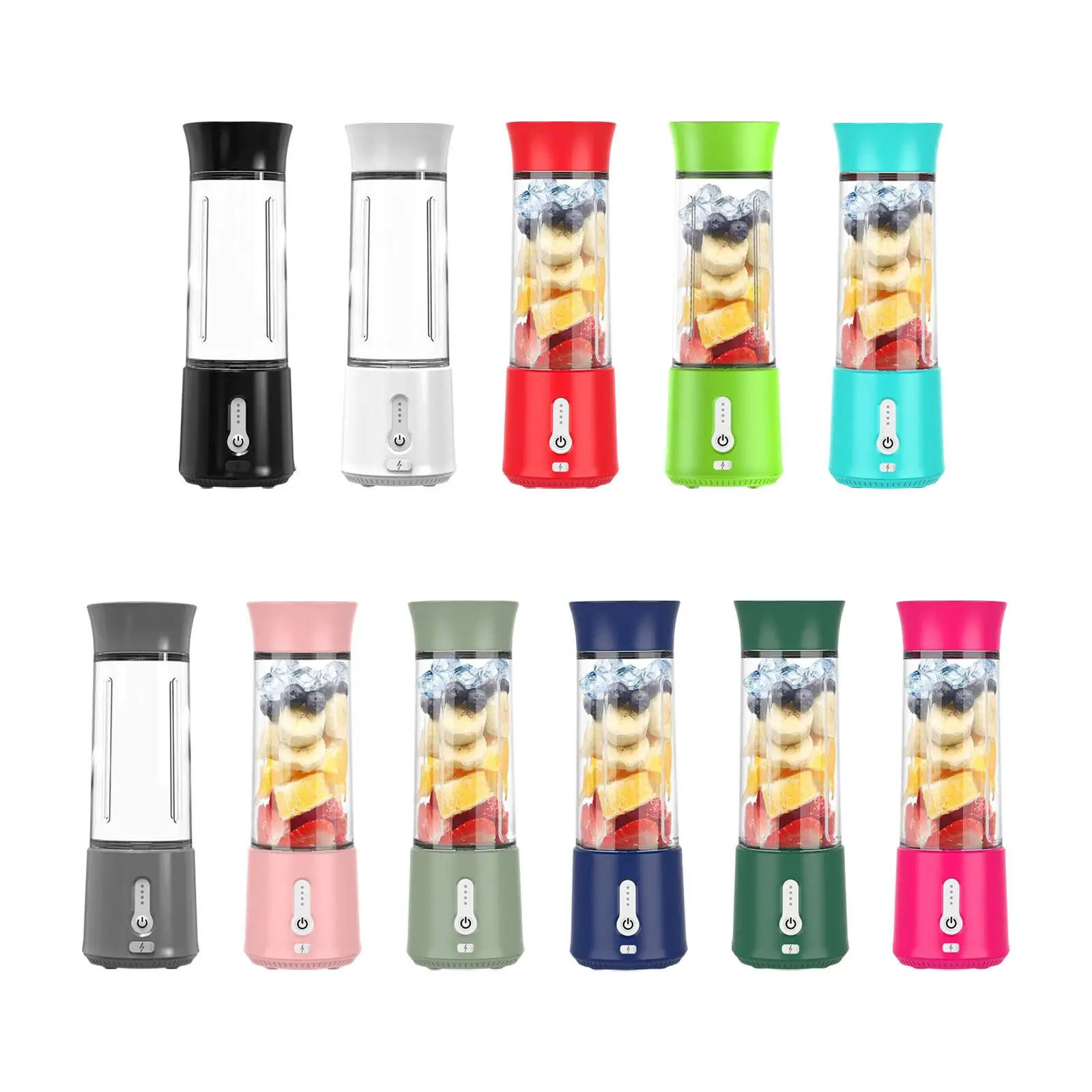 

Multifunctional Electric Juicer USB Rechargeable 500ml Cup Fruit Juicing Cup Portable Blender Mixer for Home