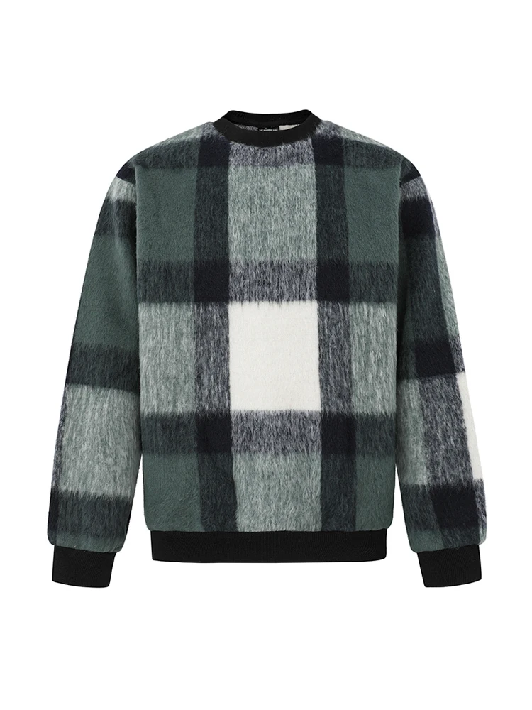 SYUHGFA зимние мужские свитера повседневные вязаные топы из мохера с круглым