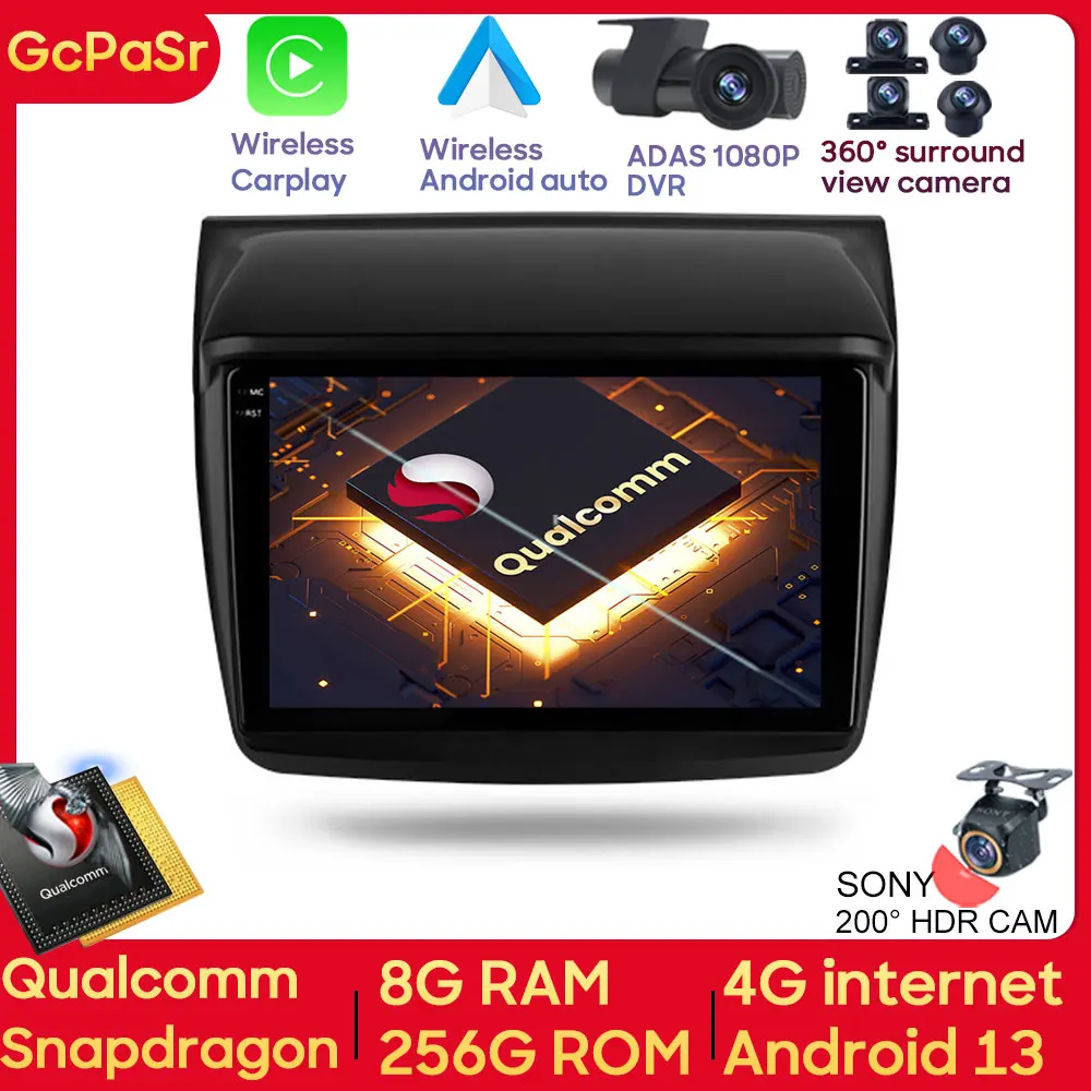 

Автомобильный мультимедийный плеер Qualcomm для Mitsubishi Pajero Sport 2 L200 Triton 2008 - 2016 Android Радио Навигация GPS Wifi BT QLED