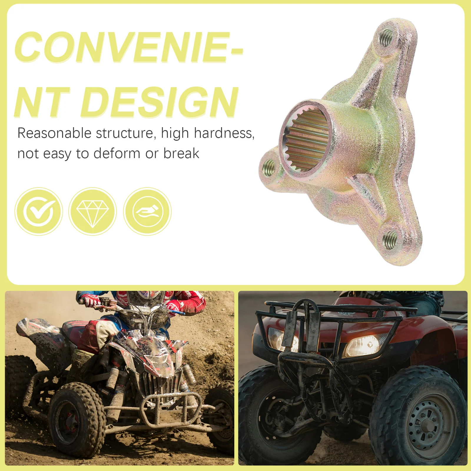 Держатель ступицы мотоцикла Go Kart ось колеса вездеходные передние золотые для