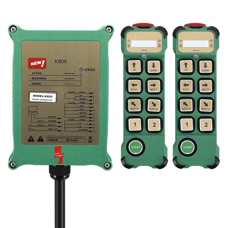 

Промышленный пульт дистанционного управления K800, 8 кнопок, управление подъемного крана подъемный кран, 1 передатчик + 1 приемник