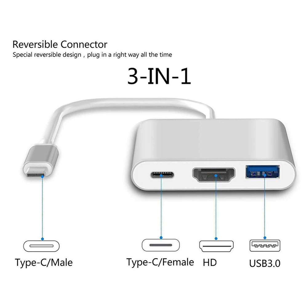 Новинка 2022 портативный адаптер USB 3. 0 10-гбит/с HDMI-совместимый |
