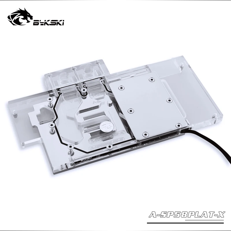 Блок видеокарты BYKSKI с полным покрытием для Sapphire Nitro + Radeon RX 570 / 580/590 8 ГБ GDDR5 (11265-01-20G)