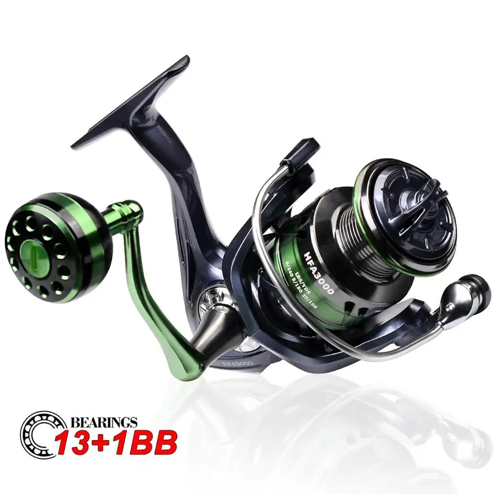 

Ultralight Spinning Fishing Reel Gear Ratio 5.2:1 13+1bb Max Drag Power Fishing Tackle With Metal Handle Dropship