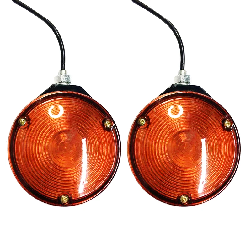 

DC 12V 2pcs/Set Car Round Amber Side Outline Marker Clearance Light Lamp for Universal Trailers Trucks Caravans