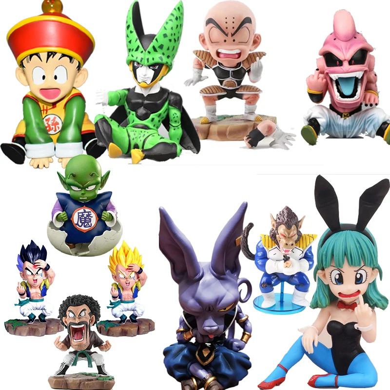 

Bandai Dragon Ball Goku Bulma Spoof Series Figurine Collectible Model Toy Action Figure Bookshelf Ornament Gift For Kids