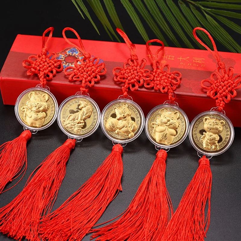 

2022 China New Year Tiger Year Original Commemorative Gold Silver Coin Pendant