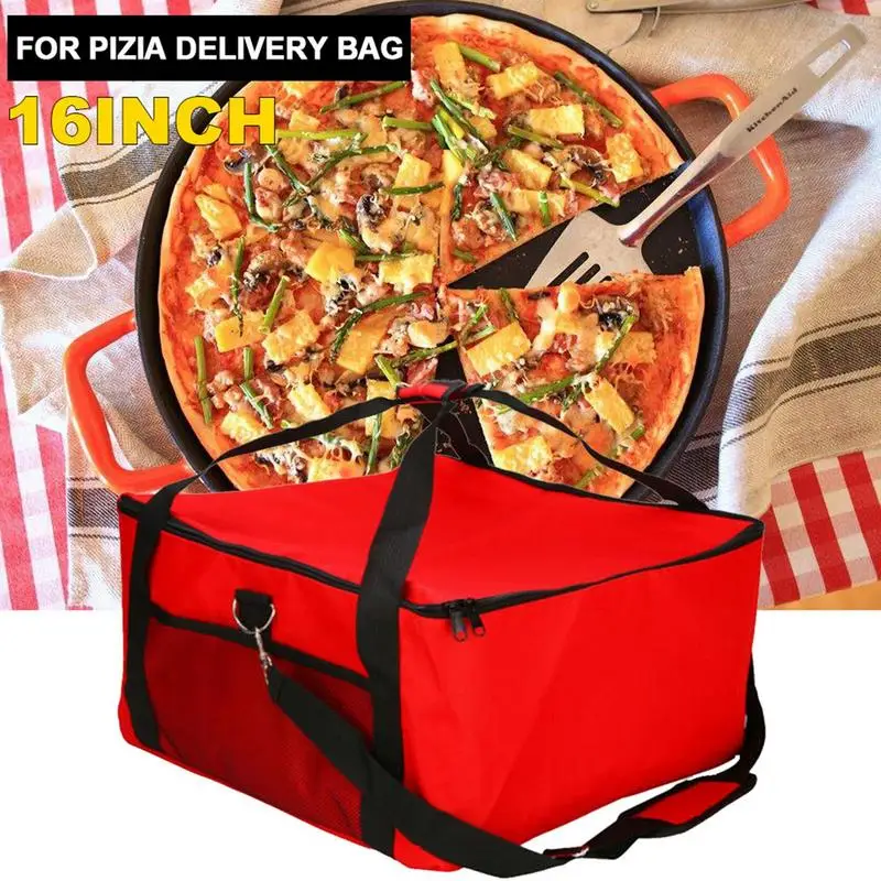 

Pizza Delivery Bag 16in Cake Transport Pouch Food Warmer Bag Pizza Storage Holder Warming Bags Hot Food Insulated Delivery bag