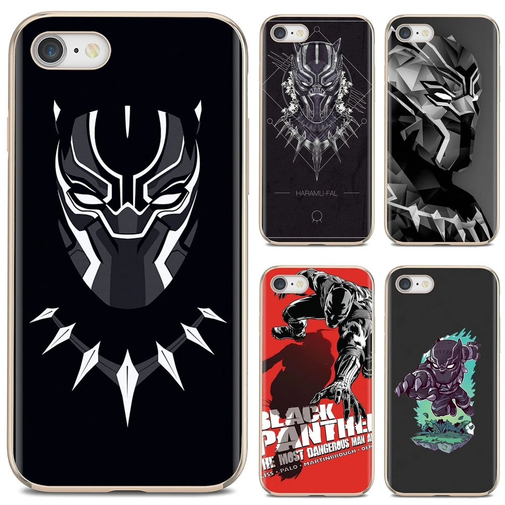 

For iPod Touch iPhone 10 11 12 Pro 4S 5S SE 5C 6 6S 7 8 X XR XS Plus Max 2020 Transparent TPU Cases Comics marvel black panther