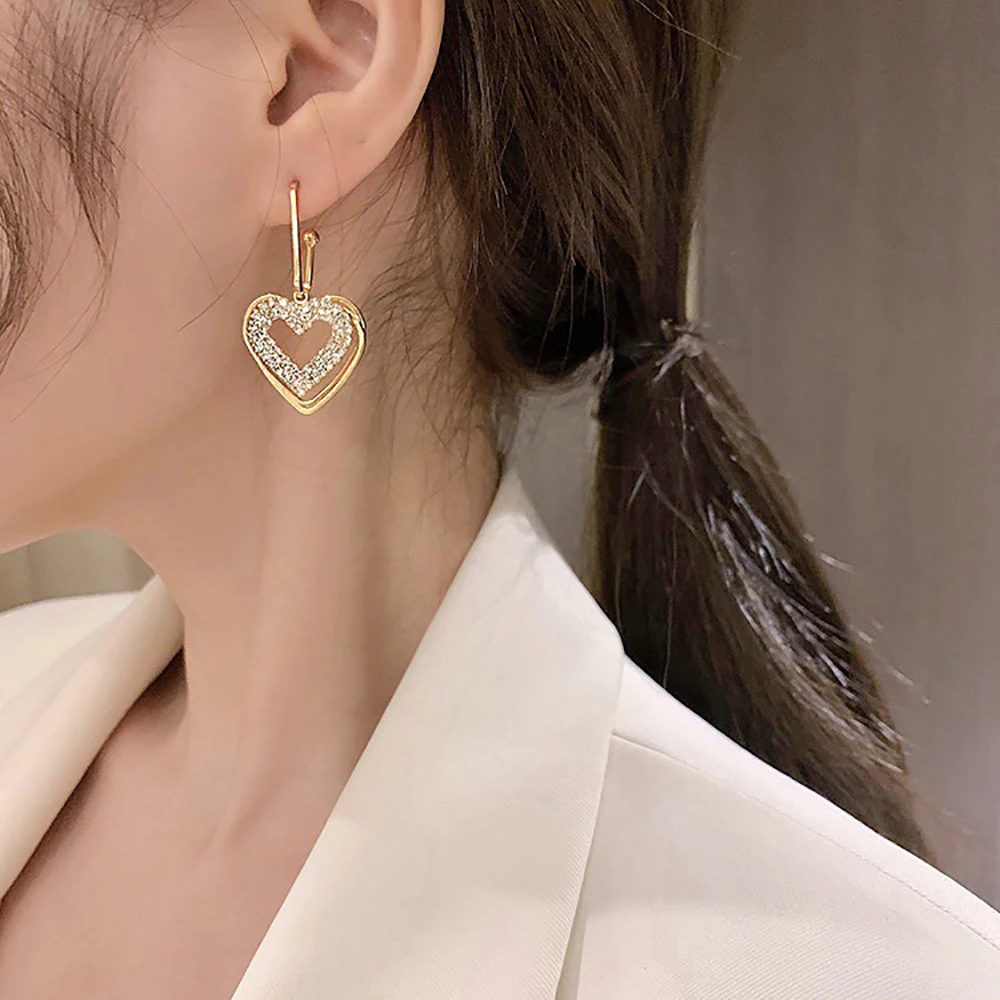 Роскошные корейские модные геометрические висячие серьги Kpop для женщин