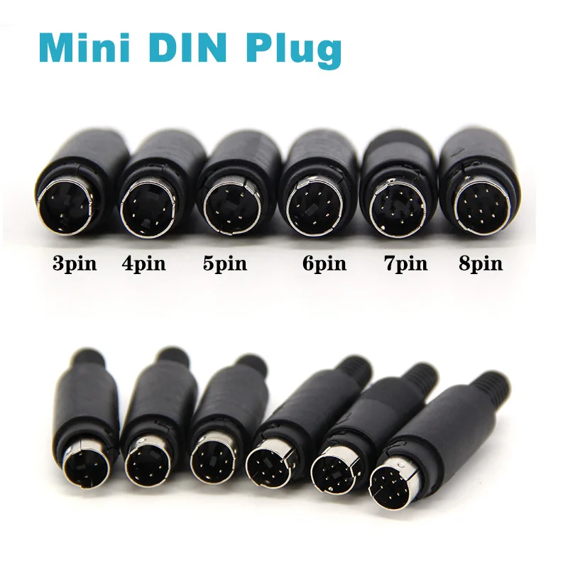 Мини-вилка DIN 3/4/5/6/7/8 PIN для крепления кабеля на шасси штекер разъем 3-контактный