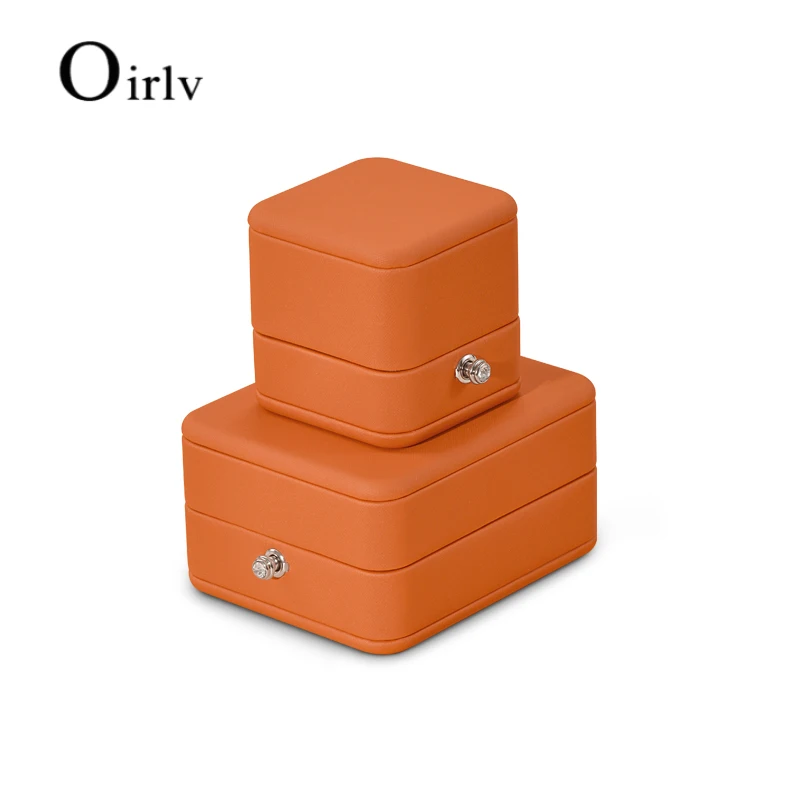 Oirlv Jewelry Box High End Luxury Gift Ring Box Velvet Pendant Necklace Leather Jewelry Gift Boxes For Gift Jewelry Storage Box
