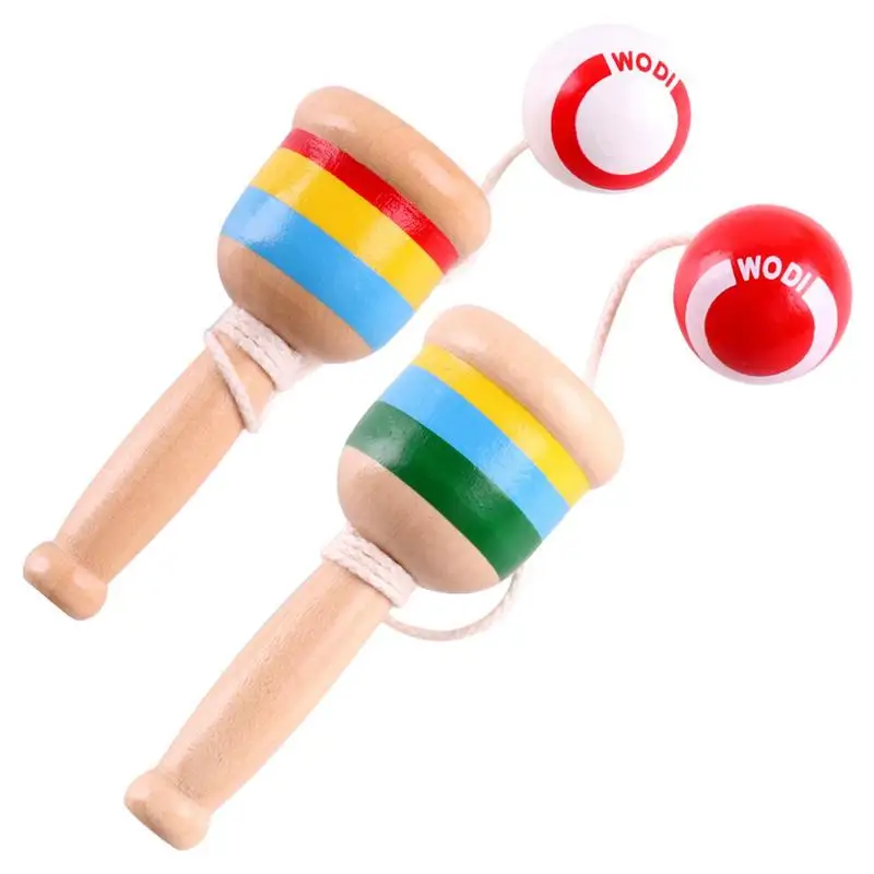 

Wooden Ball In A Cup Game Catch Ball Games Throw A Catch Toy Cup Ball Game Mini Wood Toy Hand-Eye Coordination Educational Toys