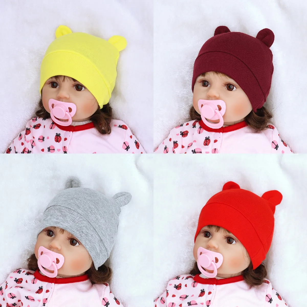 

0-3 Months Baby Hats Cute Warm Soft Blend Cotton Cartoon Newborn Infant Toddler Unisex Caps Newborn Baby Accessories