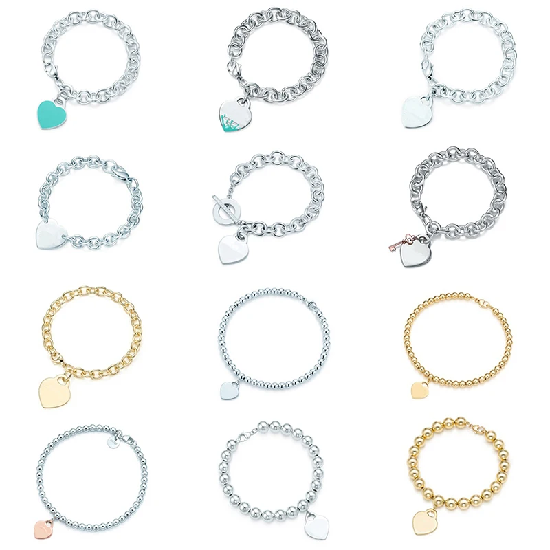 

Женский браслет из серебра пробы, с круглым шариком в форме сердца