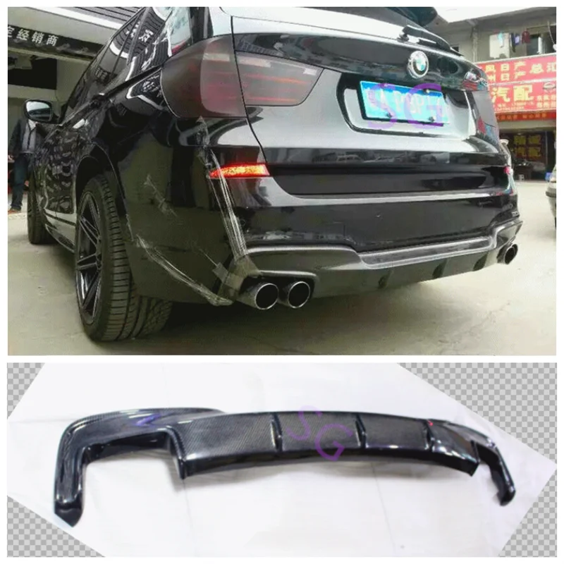 

Real Carbon Fiber Car Rear Trunk Lip Spoiler Splitter Bumper Diffuser Protector Fits For BMW X3 X3M F25 2014 2015 2016 2017