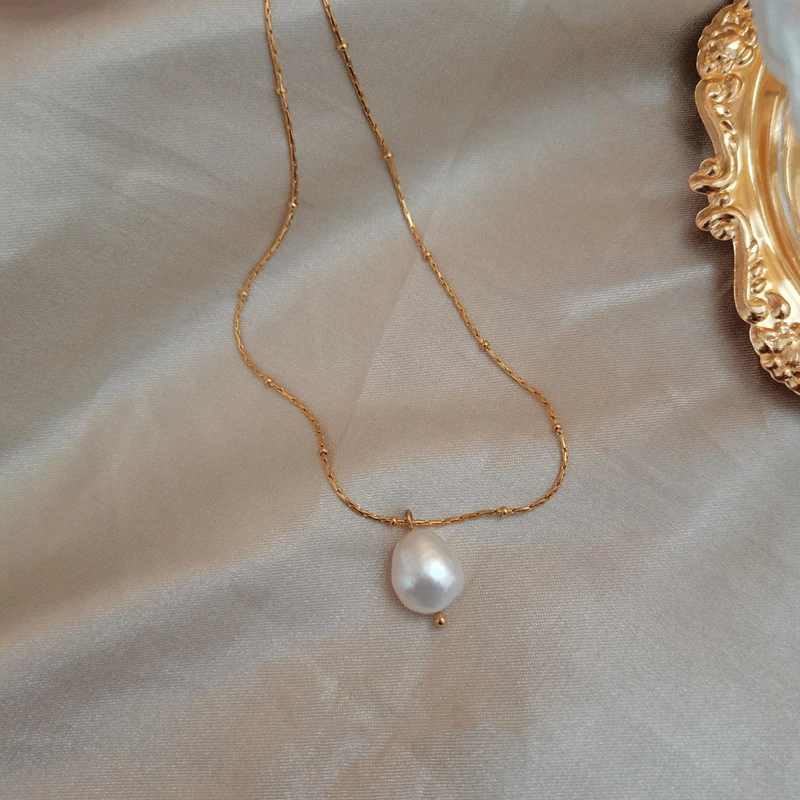 GHIDBK 2020 модные ювелирные изделия оптом из нержавеющей стали барокко натуральный