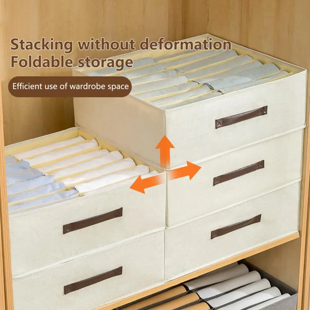 

Useful Storage Box with Handle Closet Organizer Large Capacity 14 Grids Wide Applied Clothes Closet Organizer Storing