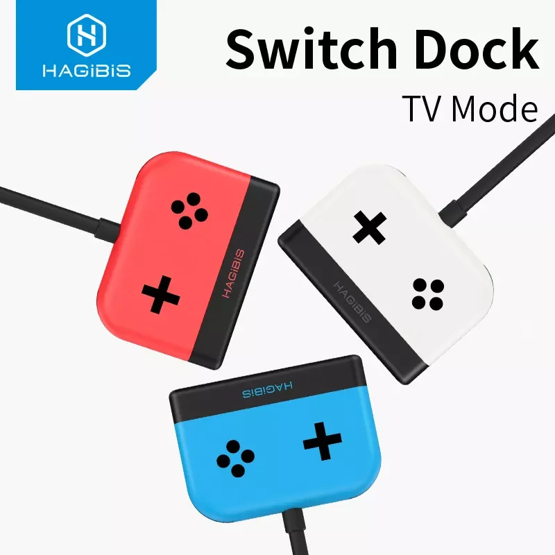 

Hagibis Switch Dock for Nintendo Switch Portable TV Dock Charging Docking Station Charger 4K HDMI-compatible TV Adapter USB 3.0