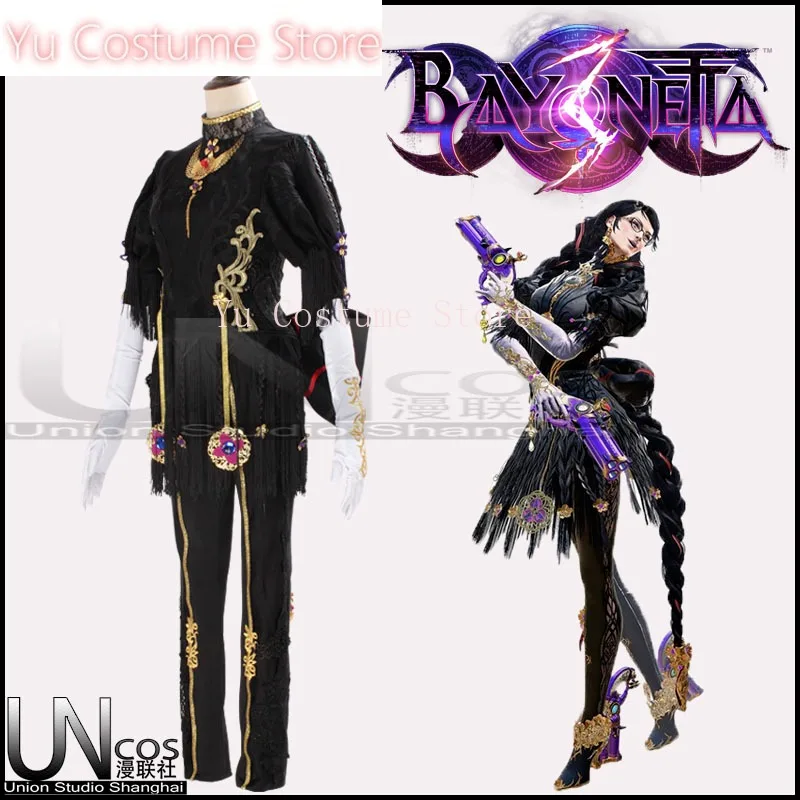Костюм для косплея Гра Байонетта 3 черный сексуальный комбинезон женская боевая