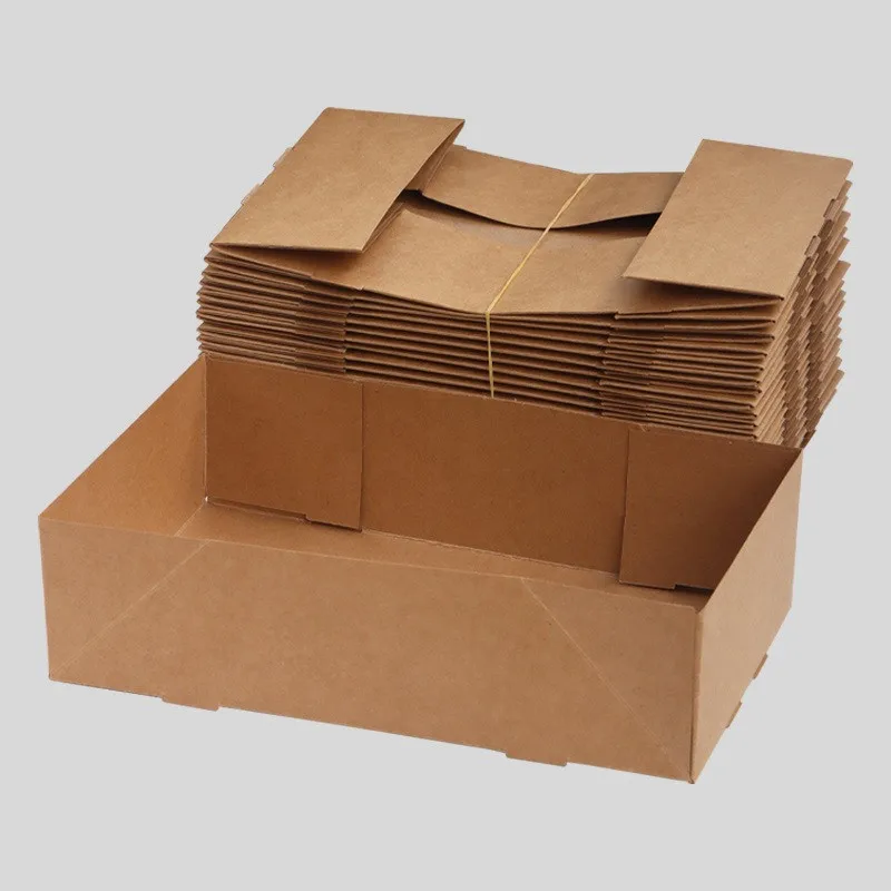 10 шт. одноразовые складные коробки из крафт-бумаги