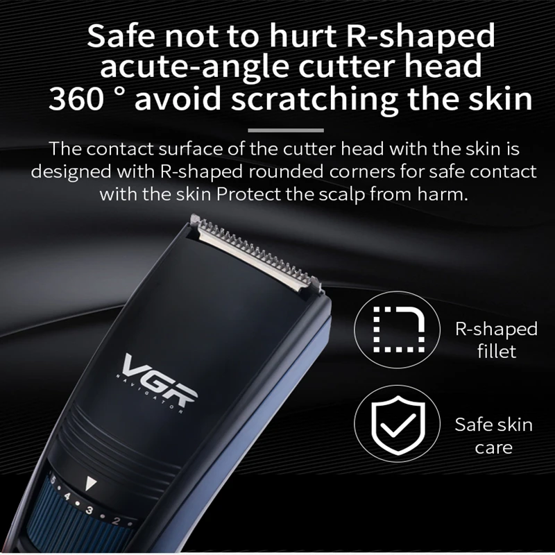 VGR 052 машинка для стрижки волос профессиональная USB перезаряжаемый