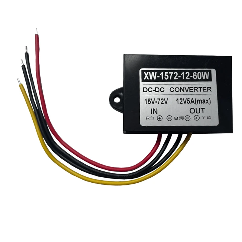 Waterproof IP67 DC-DC Converter Regulator 15V To 72V To 12V 5A 60W 4Pin Plug Power Converter Cycling Bike Parts