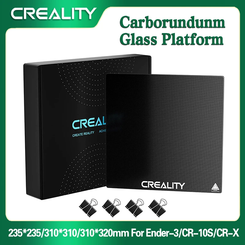 

Creality 3D Printer Platform Hotbed Heated Bed Build Surface 235*235*4mm Tempered Glass Plate for Ender-3 Series 3D Printer