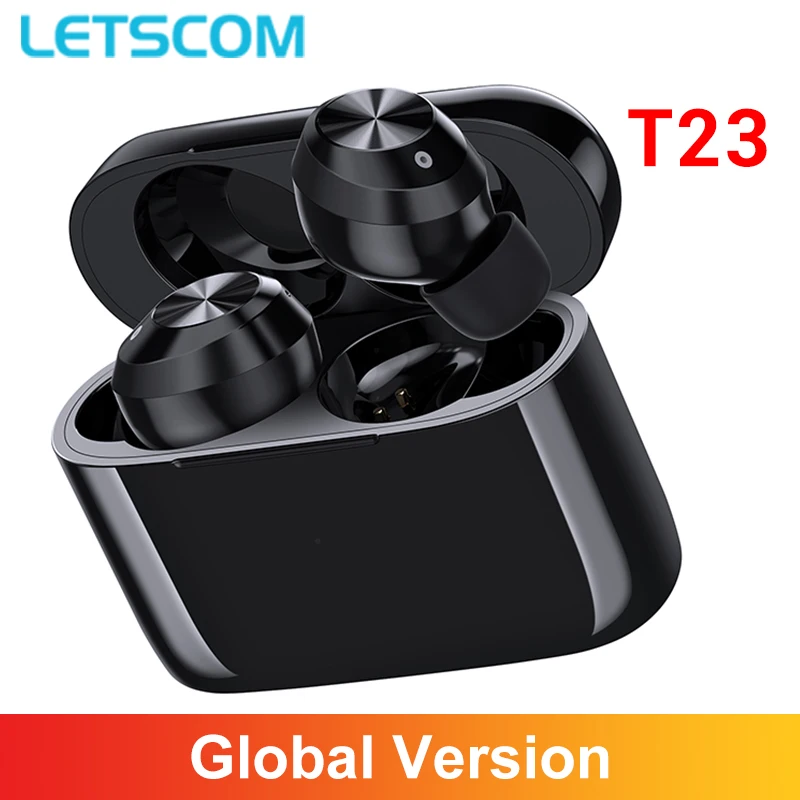 

LETSCOM T23 Bluetooth 5,0 наушники; Настоящие Беспроводные стереонаушники; Наушники-вкладыши со встроенным микрофоном и сенсорным управлением; Размер...