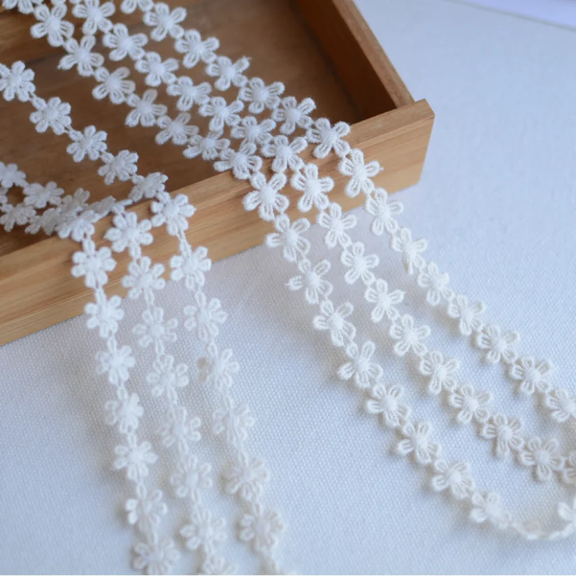 3 метра Высококачественная хлопковая бежевая кружевная ткань национальный тренд