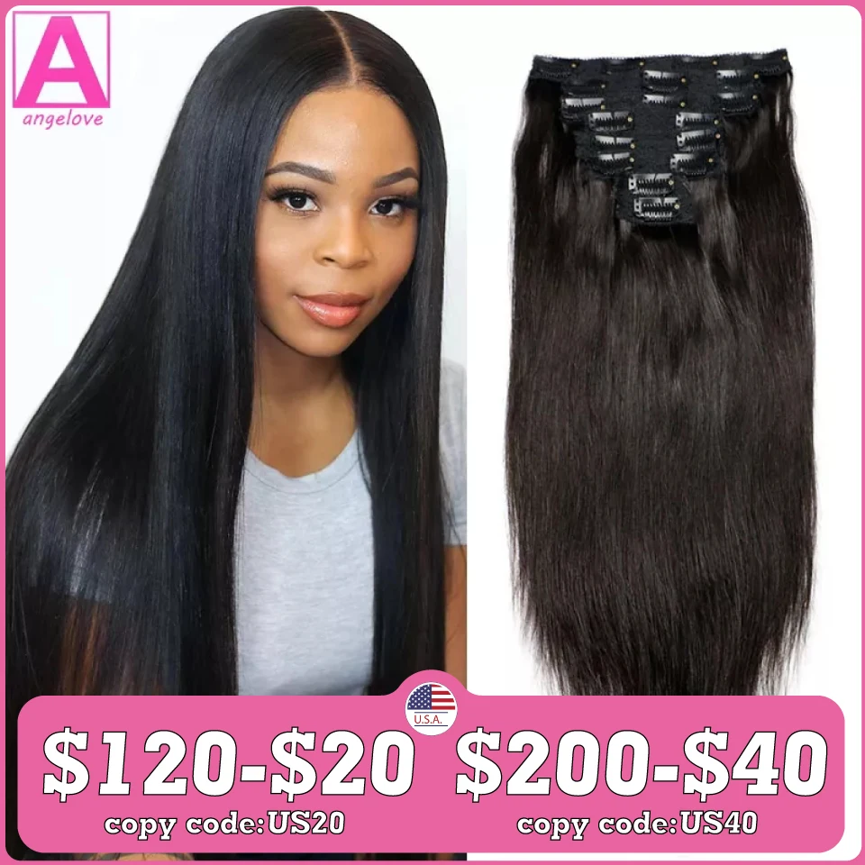 Clip Ins Remy Hair 20 22 24 26 Inch For Women