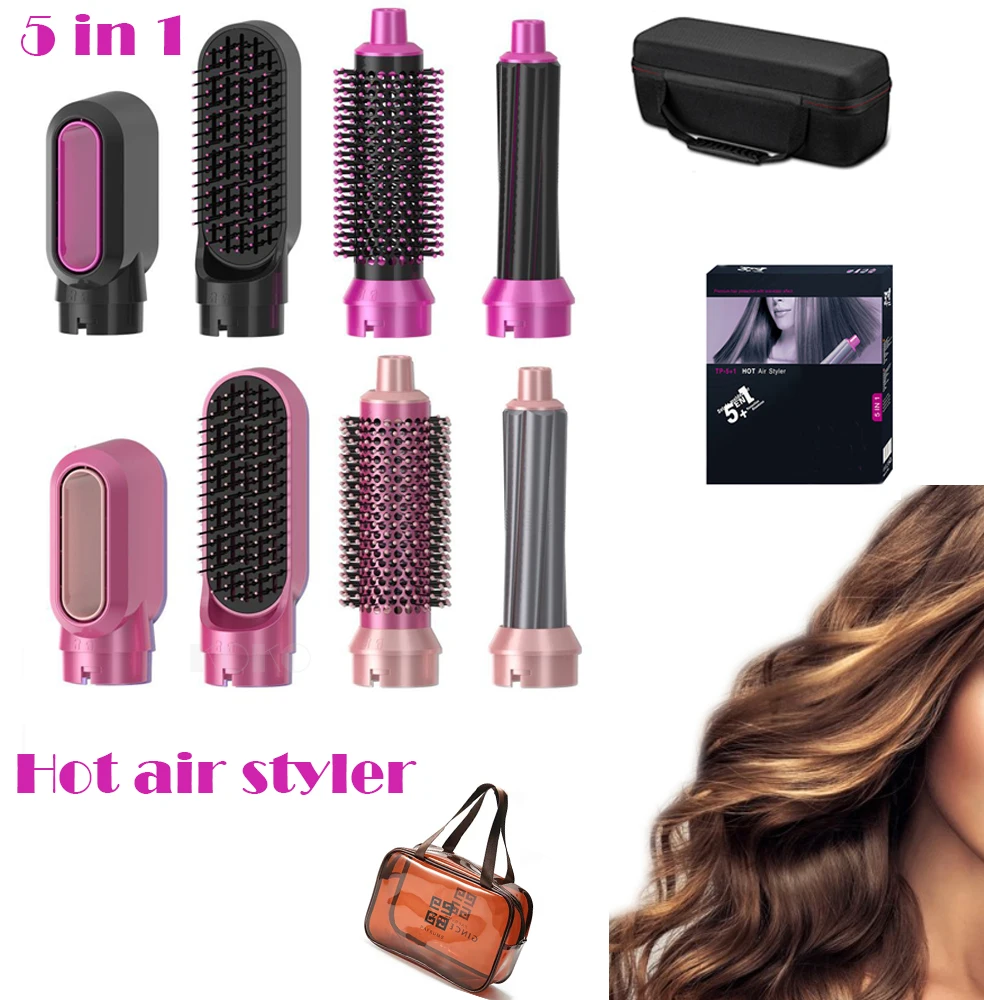 

Hair Dryer 5 in 1 Kit Hot Hair Styler Professional Curling Iron Hair Household Hair Dryer Salon Hair Curler Brush Styling Tool