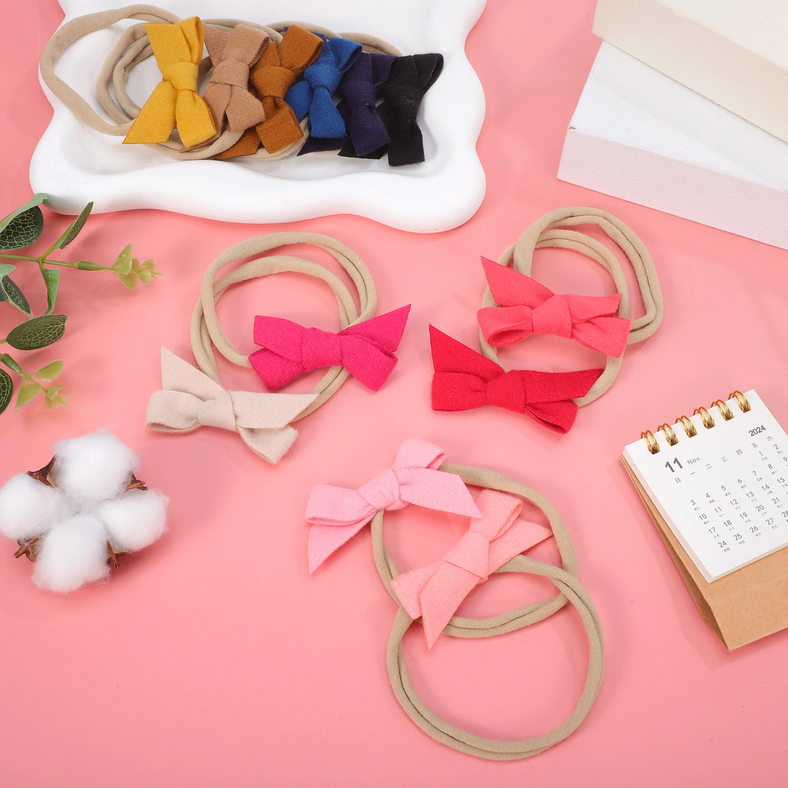 12 шт. повязки на голову для новорожденных детские бантики волос лента девочек
