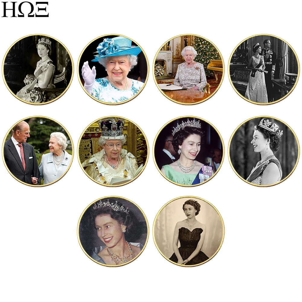 

Королева Елизавета II вызов монета ее величество позолоченная памятная монета коллекция украшение ручной работы подарок