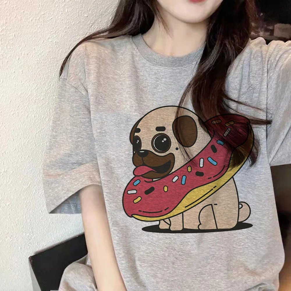 

pug t-shirts women comic anime summer t-shirts female streetwear clothing