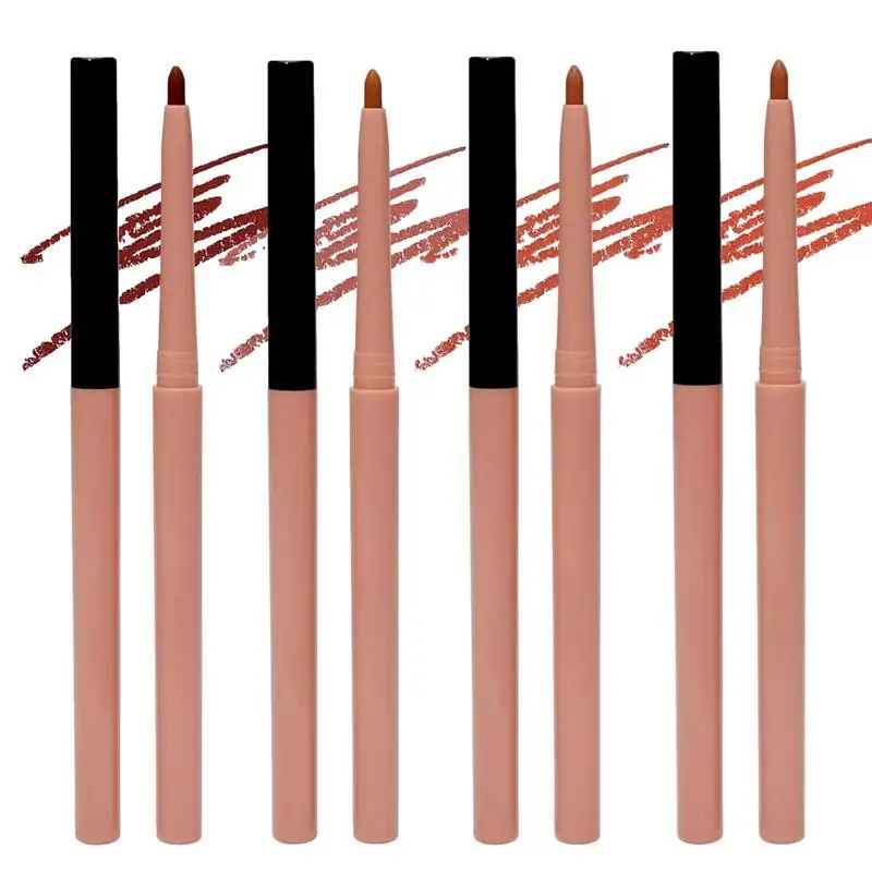 Long Lasting And Waterproof Lip Liner Pencil Creamy Color Lip Liner Twist Up Smudge Proof Lip Makeup For Women
