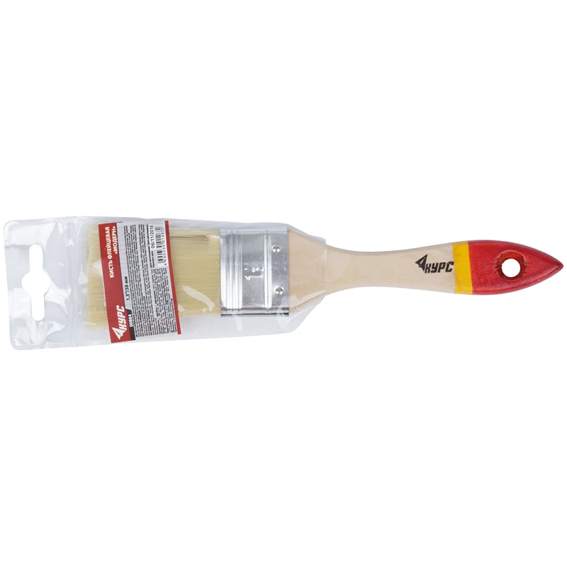 Кисть флейцевая &quotМодерн&quot иск. щетина деревянная ручка 1 5&quot (38 мм)