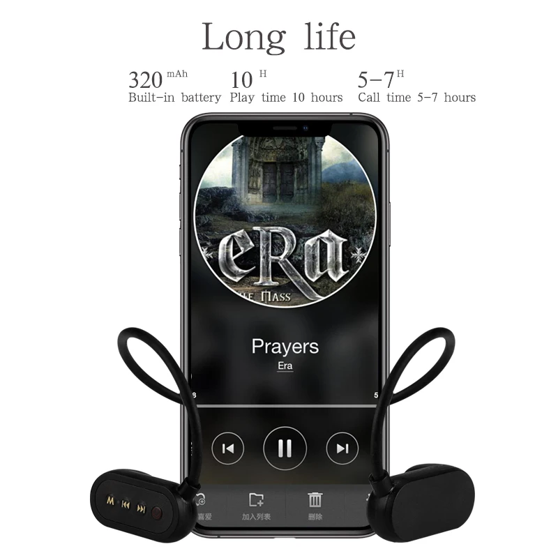 Hi-Fi MP3-плеер с костной проводимостью IPX8 водонепроницаемая Спортивная гарнитура