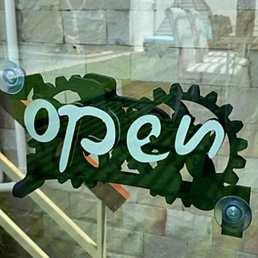 

Beautiful Creative Manual Mechanical Hanging Open-Closed Sign Front Door Sign Attractive Retro