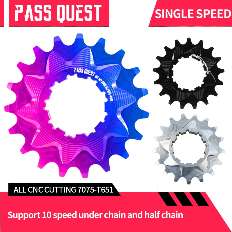 

PASS QUEST Single speed freewheel and spacer For shimano8/9/10speed Soil Slope Bicycle Sstreet Climbing Bicycle Black/Colorful